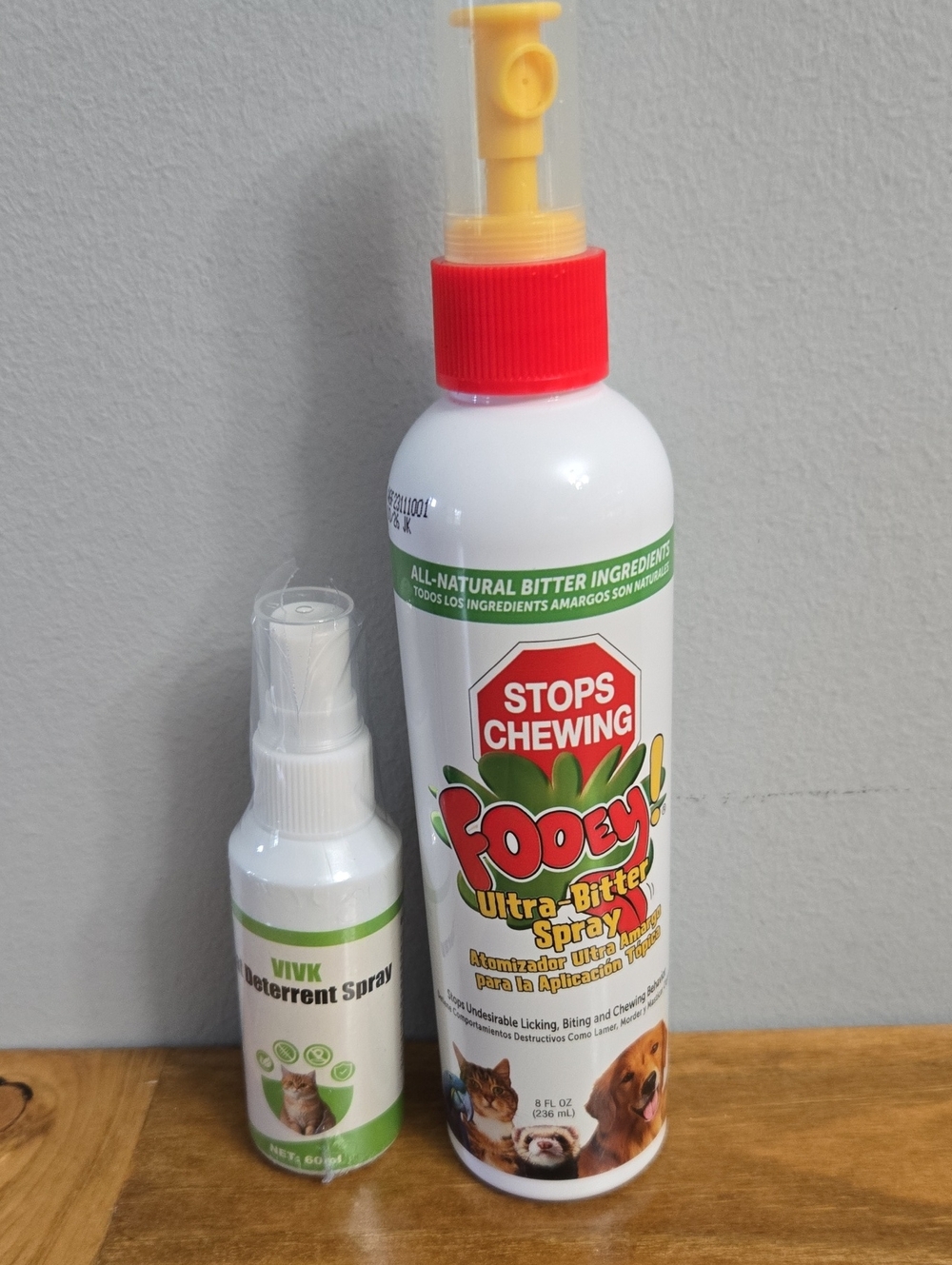 Cat Deterrent & Fooey Ultra Bitter Spray - Stops Chewing or Biting Mixed Lot NEW
